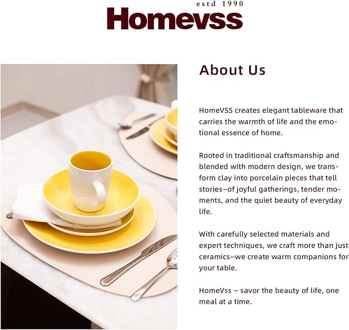 Stoneware Coupe 16pc Dinnerware Set Outside White + Inside Yellow