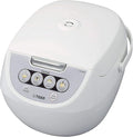 Tiger JBV-A18U-W 10-Cup (Uncooked) Micom Rice Cooker with Food Steamer &amp Slow Cooker White