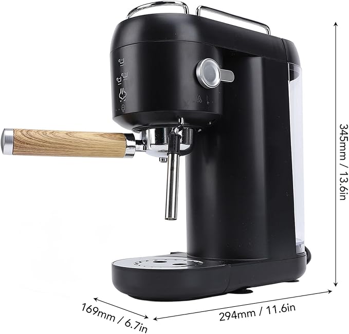 Asixxsix Espresso Machine 20 Bar Professional Espresso Maker with Milk Frother Steam Wand &amp Portafilter Tamper 1400W Intelligent Temperature Control Coffee Machine for Cappuccino
