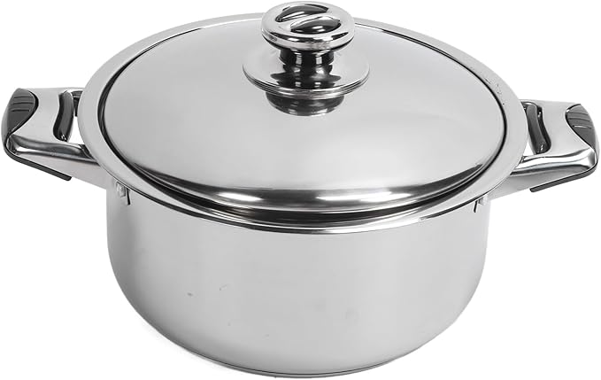 Stainless Steel Cookware Set Stainless Steel Pots and Pans with Uniform Heat Conduction 7 - Piece Kitchen Cooking Kit Including Stockpot and Steam Grid for Home Use