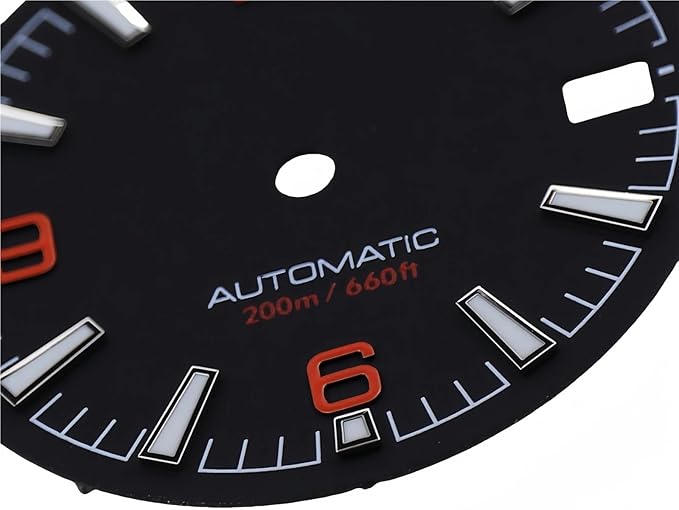 Quality Sea 600m Style Watch Dial with C3 for Bgw9 Green Blue Luminous for Nh35 Nh36 Mechanical Movement for Skx007 Case 28.5mm Dial(3)
