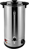 Stainless Steel Commercial Coffee Urn 150-Cup 25L Percolator Coffee Maker Hot Water Urn - Quick Brew Double-Wall Insulation Keep-Warm Function for Events Catering (25L/6.6gal)