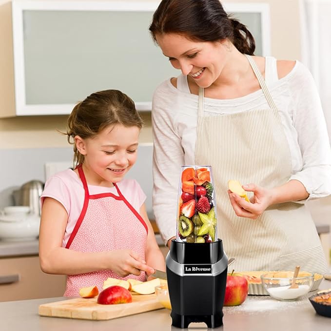 La Reveuse 1000W Smoothie Blender (Black) + La Reveuse 300W Personal Blender (SIlve)