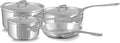 Mauviel M'Cook SB 5-Ply Stainless Steel 7-Piece Cookware Set With Brushed Cast Stainless Steel Handles Made In France