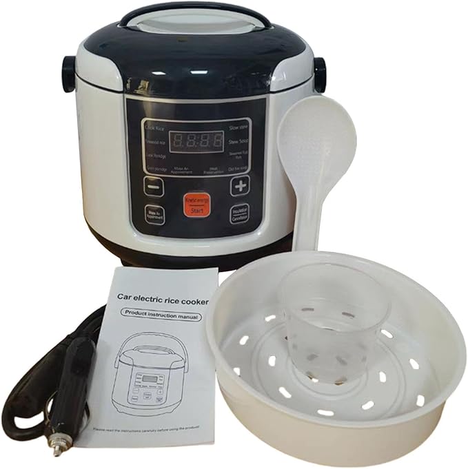Generic 2L Car Rice Cooker 12V Electric Steaming Tray Compact Size Ideal for Travel
