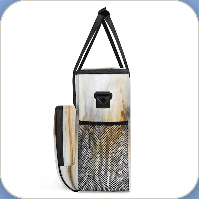 Plain Prints Marble Coffee Maker Travel Bag for K-Mini or K-Mini Plus Single Serve Coffee Brewer Portable Storage Tote Case for Tarvel