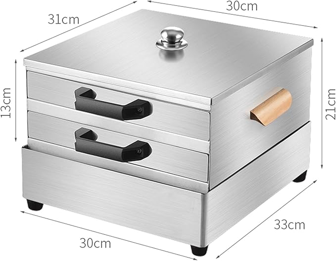 Cantonese Cuisine Rice Noodle Roll Steamer - 304 Stainless Steel Household Cookware with Detachable Lid