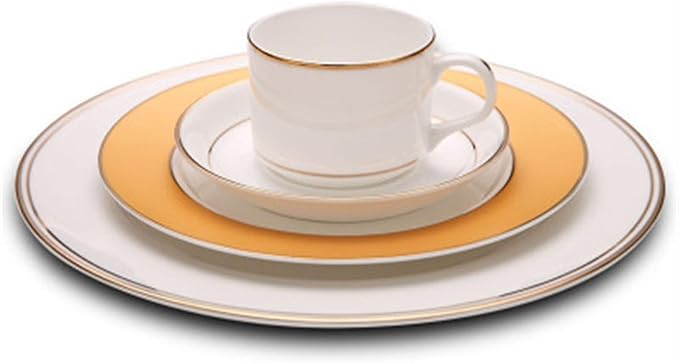 European Style Dinnerware Set Service for 2 Bone China Dinnerware Sets Unbreakable Porcelain Dinner Sets Coffee Cup and Saucer Tableware Set Steak Dinner Plates Dish Set Wide edged painting-02