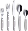 ANNOVA Silverware Set Retro/Rivet Colorful Stainless Steel Tableware Kitchen Flatware Set Utensils Includes Dinner Knives Forks Spoons Salad Forks &amp Dessert Spoons (Cream 20 Pieces)