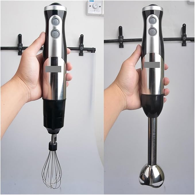 Fit for 8-in-1 Electric Stick Hand Blender - Immersion Mixer with Stainless Steel Blade for Vegetable Meat Egg Whisking &amp Juicing(EU Plug)