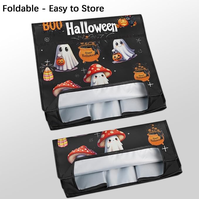 cfpolar Kitchen Aid Mixer Cover Compatible with 6-8 Quarts Halloween Ghost Mushrooms Stand Mixer Cover Kitchen Aid Mixers Accessories Appliance Organizer Bag Dust Covers with Zipper Pocket