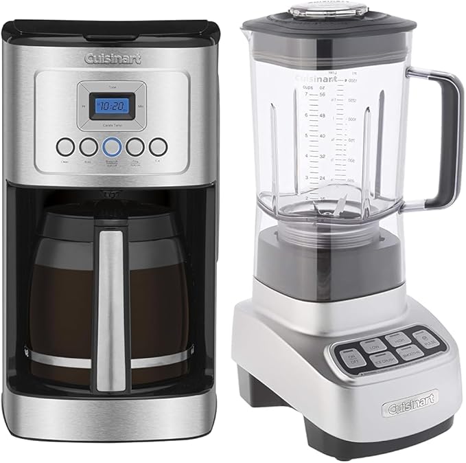Cuisinart 14-Cup Coffee Maker Velocity Blender Ultra White Bundle