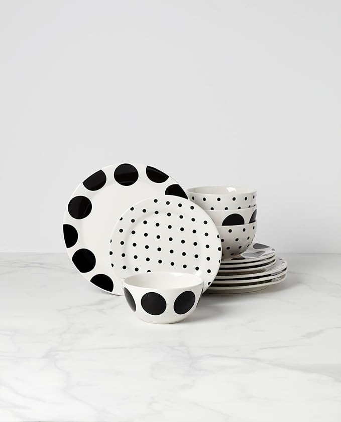 Kate Spade New York Dot 12-Piece Dinnerware Set 19.84 White
