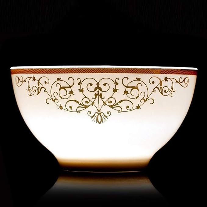 Palace Style Plate Set –China Dinnerware Set Dinner Plate Ceramics Dinnerware Set 48 Pieces Phnom Bone China Plates and Bowls Sets