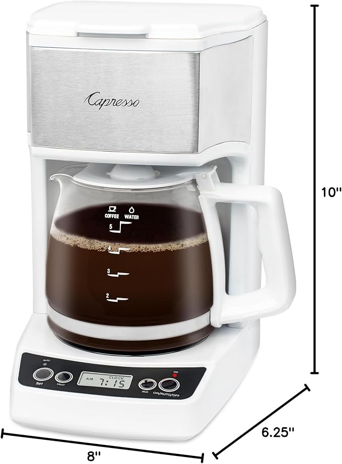 Capresso 5-Cup Mini Drip Coffee Maker White