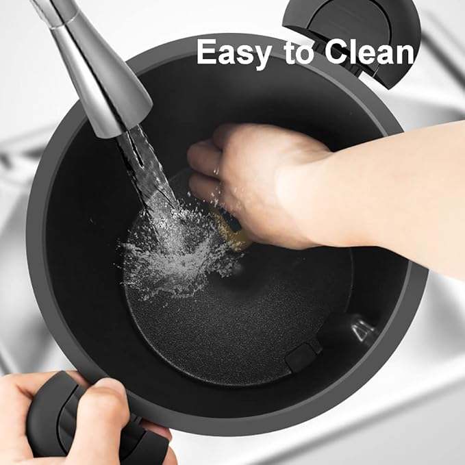 Automatic Cooker 360° Rotation Fry Machine for Home Use Outdoors Camping Travel Cooking Multi-Functional Fry PanRed