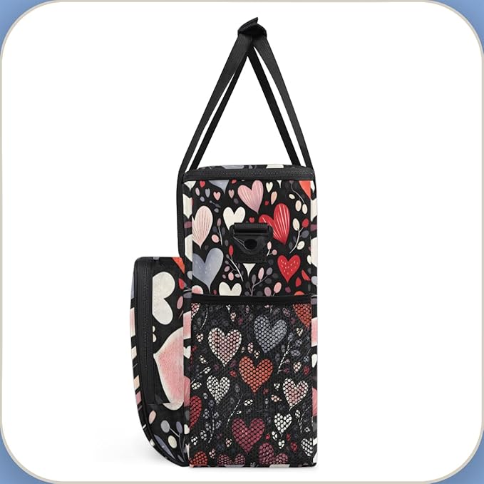Grass Heart Coffee Maker Carrying Bag Portable Travel Storage Tote Bag Compatible with K-Mini or K-Mini Plus Single Serve Coffee Brewer Carrying Case with Multiple Pockets &amp Shoulder Strap