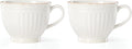 Lenox French Perle Groove 2-Piece Latte Mug Set 2.30 LB White