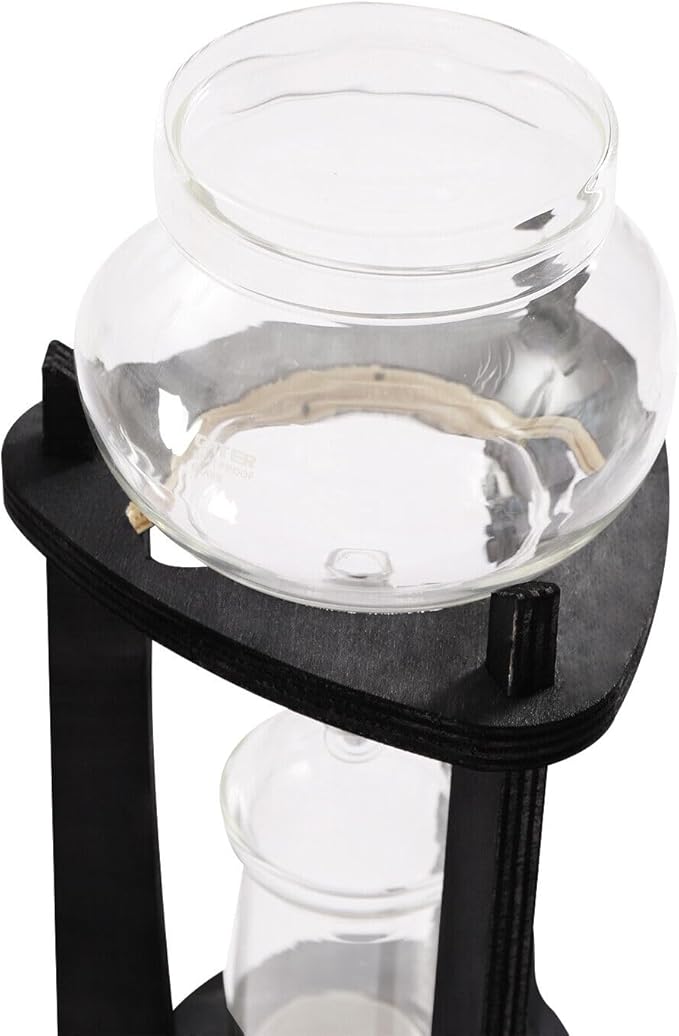 Xuthusman 600ml Durable Glass Iced Coffee Cold Brew Pot Coffee Filter Drip Tower Coffee Maker Coffee Filter Pot 6-8 Cup (Gray)