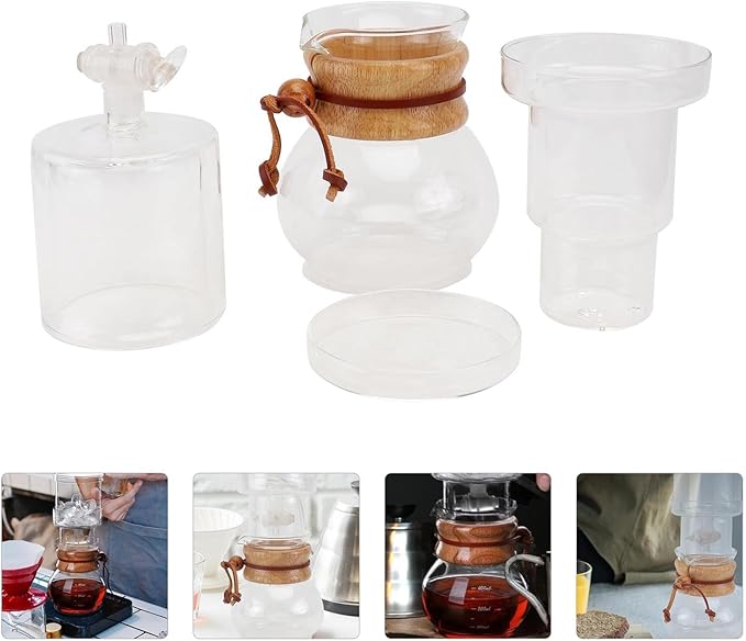 Cold Brew Coffee Maker Glass Drip Coffee Pot Handcrafted Multi-functional Cold Brew Brewer Suitable for Home and Office Use