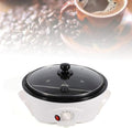 Electric Coffee Roaster Machine Coffee Bean Baker Roaster Coffee Roasting Machine Household 110V Peanut Nuts Home Coffee Roasting Machine 1200W (B-White)