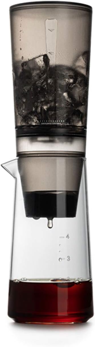 Liudan Coffee Maker Household Ice Cream Drop Coffee Pot Drop Coffee Machine Manual Cold Beer Cold Beer Pot Glassware Black/Red/White Coffee Pot Coffee Press (Color : Gray)