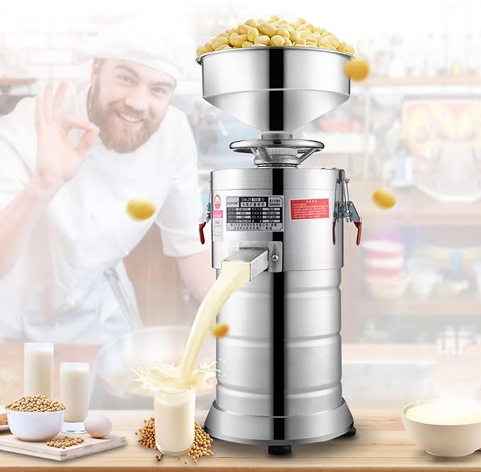 Stainless Steel Coffee Bean Grinder 1100W Automatic soymilk Machine 60KG/H Commercial soymilk Machine
