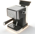 Semi Automatic Compact Coffee Machine 20 Bar Milk Frother Steam Wand 1.5L Water Tank - Quick Preheat Stylish Design Ideal for Home Cappuccino and Latte
