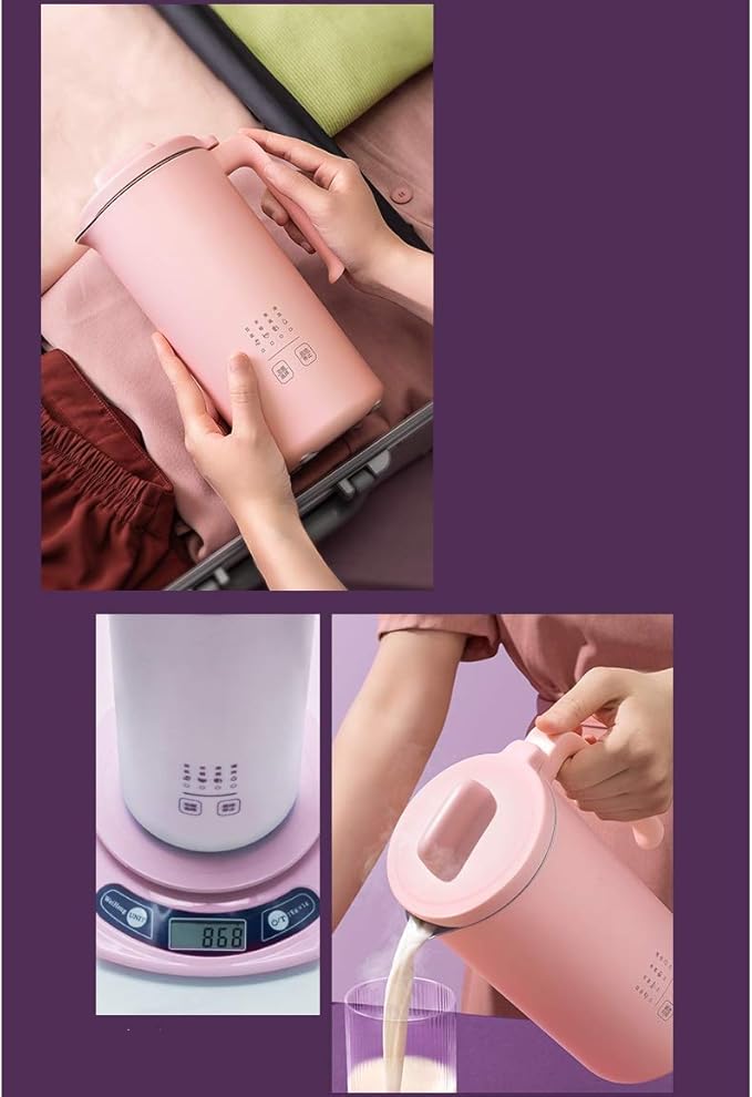 Soymilk Household Small Mini Filter-Free Multi-Function Automatic Non-Cooking Small-Capacity Single Wall Breaking Machine(Black)