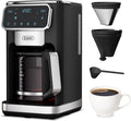 Gevi 12-Cup Programmable Coffee Maker with Touchscreen Strong Brew &amp Iced Coffee Options Auto Shut-Off 4-Hour Keep Warm Glass Carafe Anti-Drip System Permanent Filter Included
