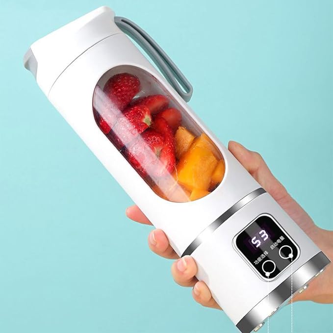 Portable Household USB Powered Juicing Machine Digital Display Electric Juicer Cup Powerful Motor Large Capacity Blender Mixer