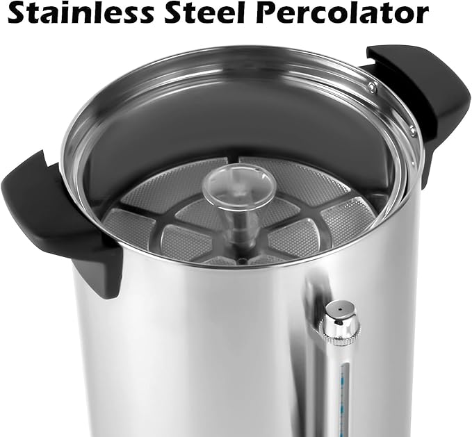 Industrial Coffee Maker Coffee Urns Premium Commercial Coffee Machine Large Stainless Steel Coffee Maker Automatic Coffee Brewing Thermostable Design (8L/2.11Gal)