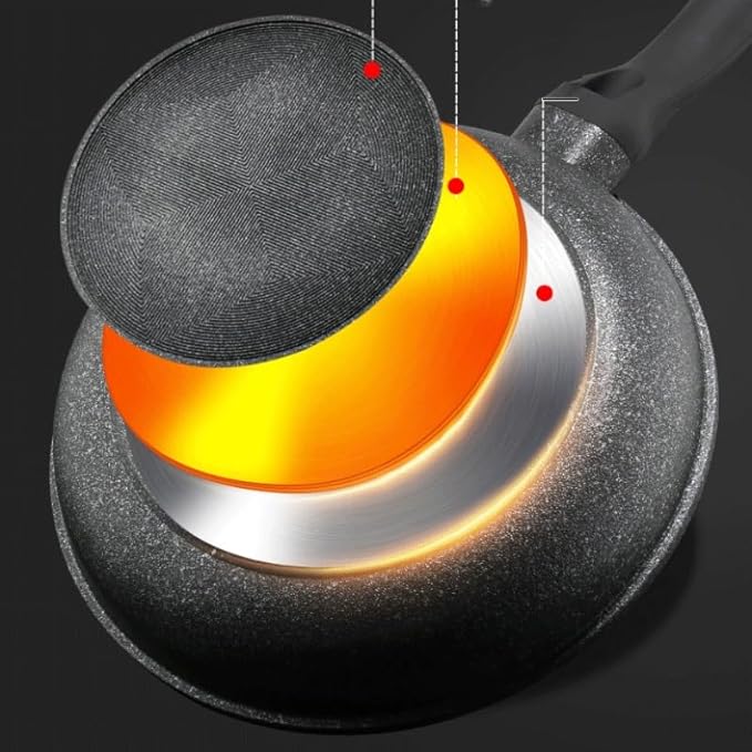 Common Induction Cooker for Thick and Non Stick Steak Pot with Wheat Rice Stone Flat Bottomed Pot (D 28cm)
