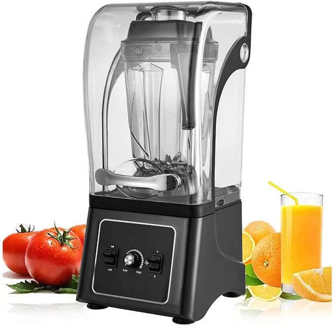 Professional Blender Commercial Quiet Blender Soundproof Blender 2500ML with Cover for Crushing IceSmoothiePureeBlender