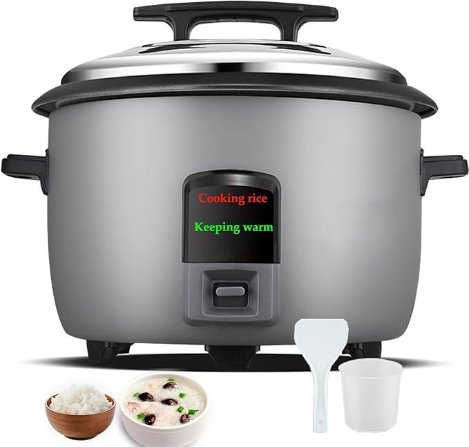 8L-45L Commercial Electric Rice Cooker Large Capacity Rice Cooking Pot with One-Touch Operation Fast Even Cooking Non-Stick Inner Pot for Restaurant Hotel Canteen Use(A10L)