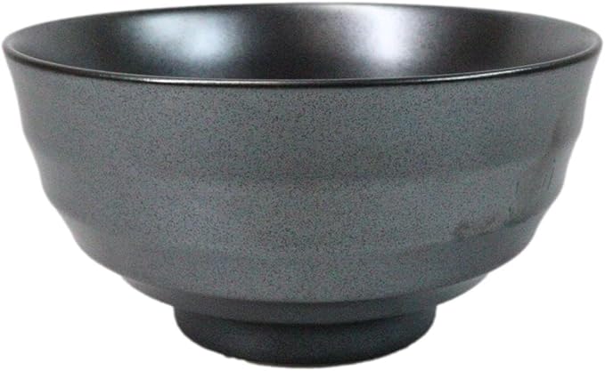 Ebros Gift Iron Black Clay Underglaze Technique Tetsu Kesho Porcelain Dinnerware Kitchen Set Asian Japanese Restaurant Supply (Pack Of 5 Medium Soup Salad Rice Bowls 24oz)