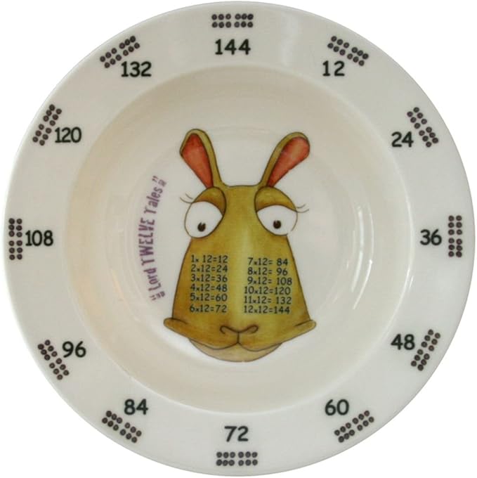 Times Table Dinnerware 4-piece Later Years 7 inch Melamine Rimmed Bowl Set