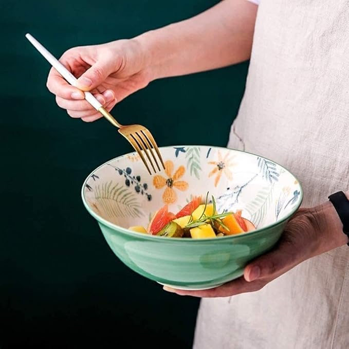 Elegant Dinnerware Set Dinner Plates Bowls Set Luxurious Reactive Glaze Dinnerware Set Plates Dishes Bowls Gift Idea for Any Occasion (Color : 26 Piece Set) (7 Piece Set)