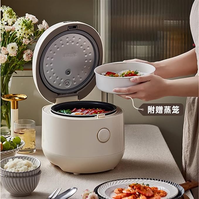 Mini Rice Cooker 3L Small Household Multifunctional Overflow-proof Pre-set Cooking Timer Suitable for 2-3 People
