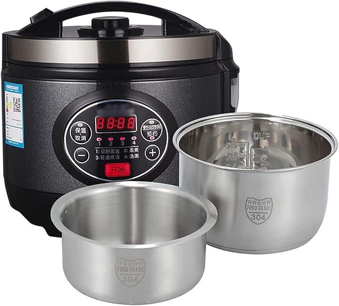 Low-Sugar Rice Cooker Household Multi-Function Rice Cooker 304 Stainless Steel Inner Pot Separated Rice Soup for 1-3 People (B) (B)
