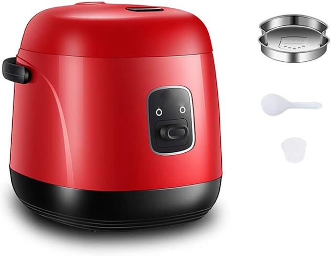 Rice Cooker - Rice Cooker With Steamer Basket Electric Rice Cooker &amp Rinse Basket Portable Mini Rice Cooker Nonstick 15 Minutes Fast Cooking Re-heating Keep Warm For 2-4 People (Color : Red