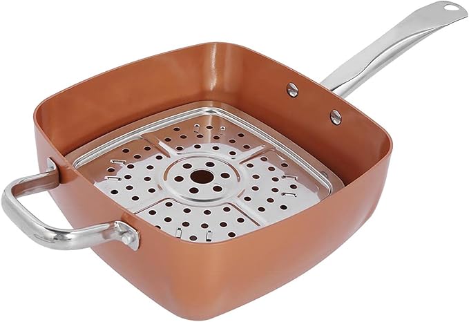 4Pcs Frying Pan Set Nonstick Supplies Stainless Steel Saucepan Stainless Steel Glass Aluminum Pan Steamer Non Stick Frying Pan Copper