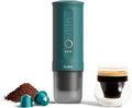 OutIn Nano Portable Electric Espresso Machine Travel Coffee Maker for Camping Car Coffee Maker Self-Heating with USB-C With Ground Coffee &amp NS Capsule for RV Hiking Office