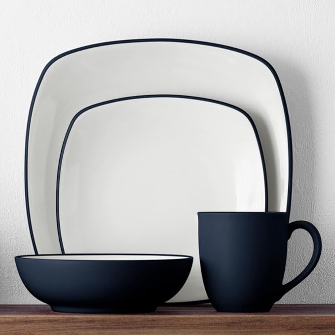 Noritake Colorwave Navy 4-Piece Square Place Setting Service for 1