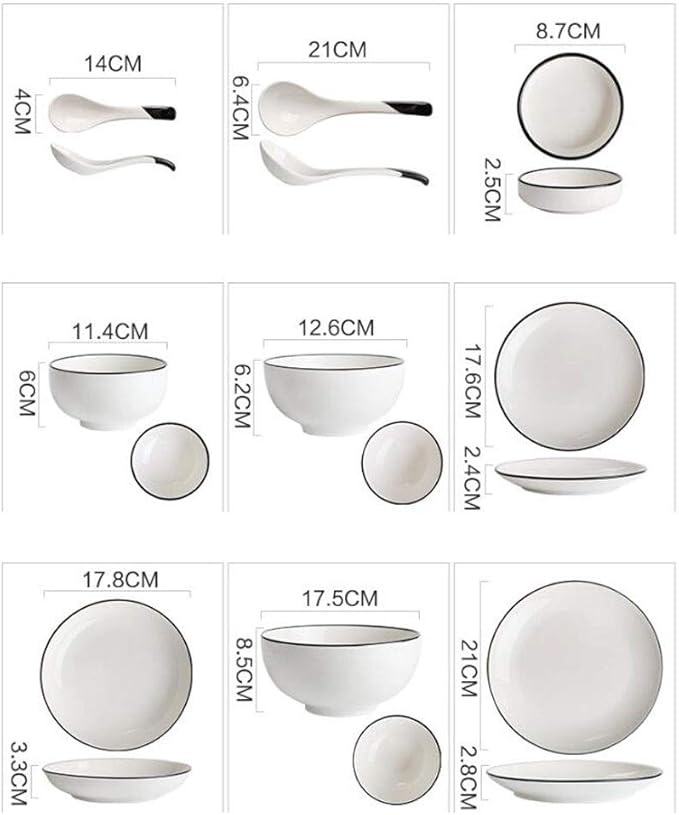 Elegant Dinnerware Set Dinner Plates Bowls Set Reactive Glaze Dinnerware Set Plates Dishes Bowls Gift Idea For Any OccasionB