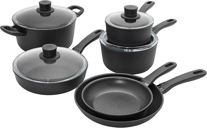 BALLARINI Avola 10-pc Aluminum Nonstick Pots and Pans Set Dutch Oven Made in Italy