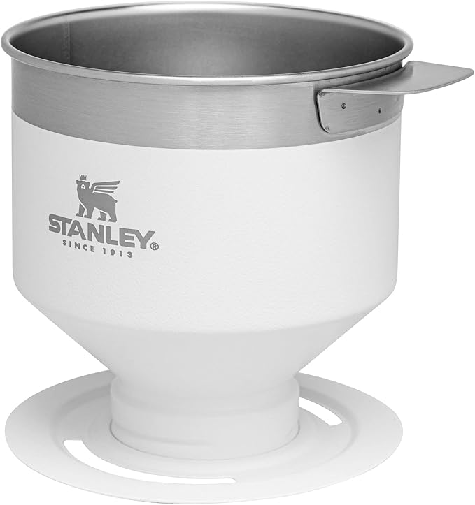 STANLEY Perfect Brew Pour Over | Manual Single Cup Coffee Maker | Drip Coffee Maker with Reusable Filter | Easy Clean Stainless Steel | BPA-Free | Polar