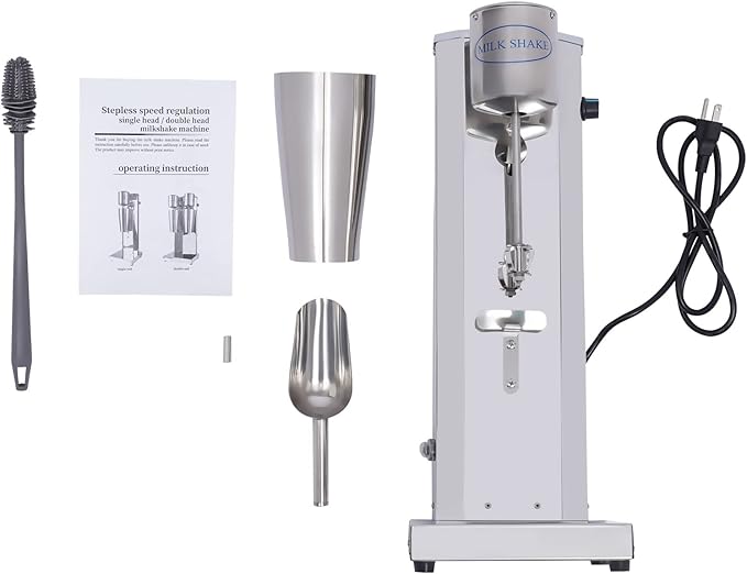 Milkshake Maker Electric Drink Mixer Machine Stainless Steel Milk Blender Single-Head Shaking With Cup 800ml Mixer Machine For Cocktails16000rpm