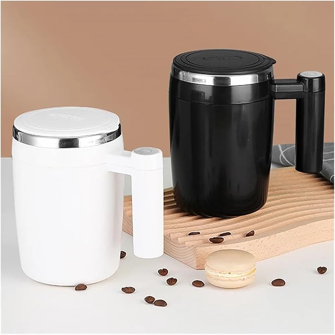 Self Stirring Coffee Mug USB Self Stirring Mug Coffee Cup Rechargeable Automatic Stirring Cup Stainless Steel Cup Coffee Milk Mixer Stir CupElectric Stirring Cup(Black)