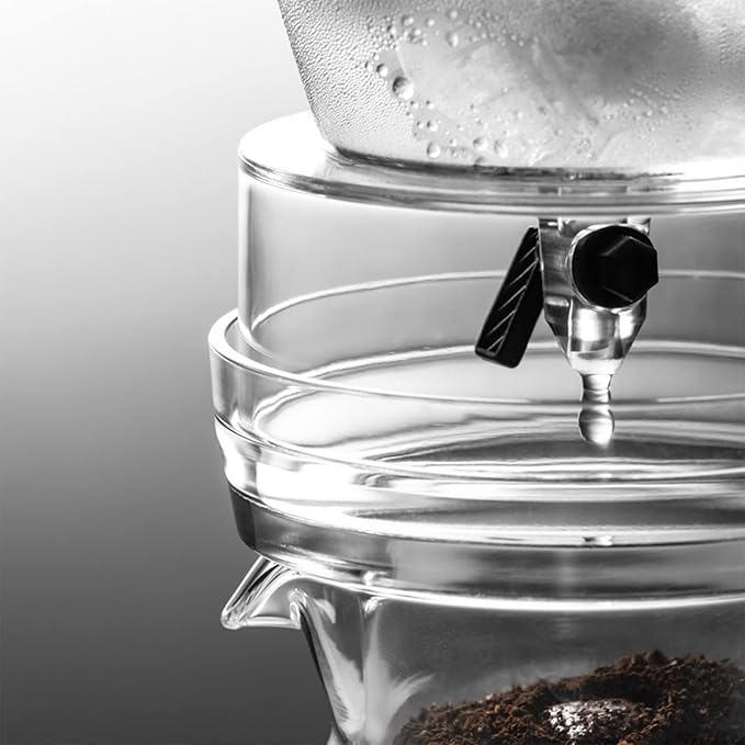 Ice Drip Coffee Pot Glass Coffee Maker 1000ML Household Machine Ice Brew Kettle Tea Glass Pot Hand Brew Cold Ice Brew Pot Espresso Coffee